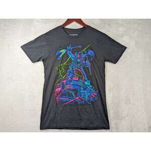 NEW Loot Gaming Double Fine Productions Black Neon Graphic T-shirt Size SMALL